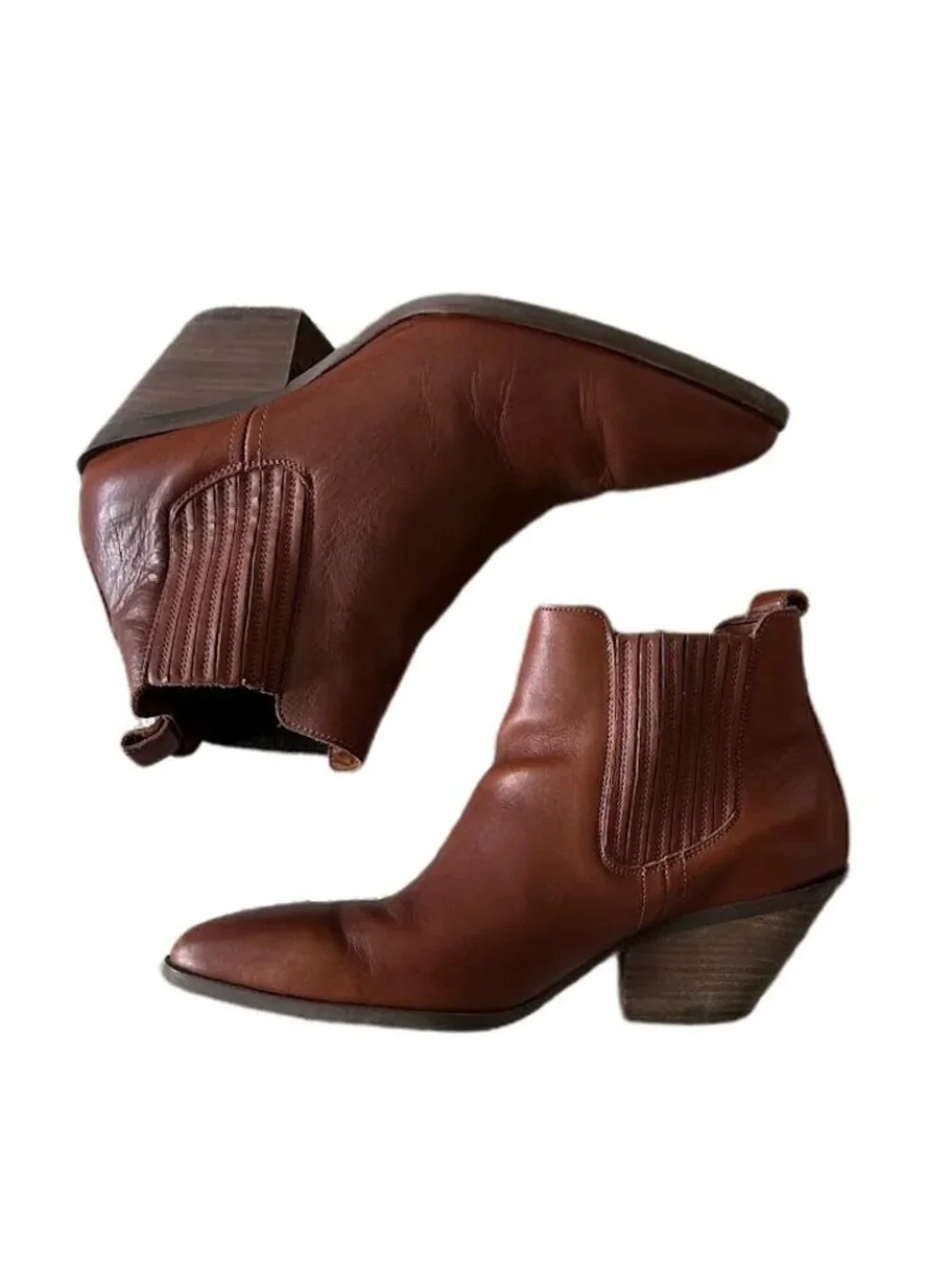 Patina Leather Dakota Western Ankle Boot Tucson Cognac